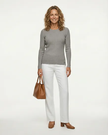 Pullover Rippstrick in braun von FASHION