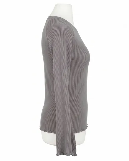 Pullover Rippstrick in grau von Made in Italy