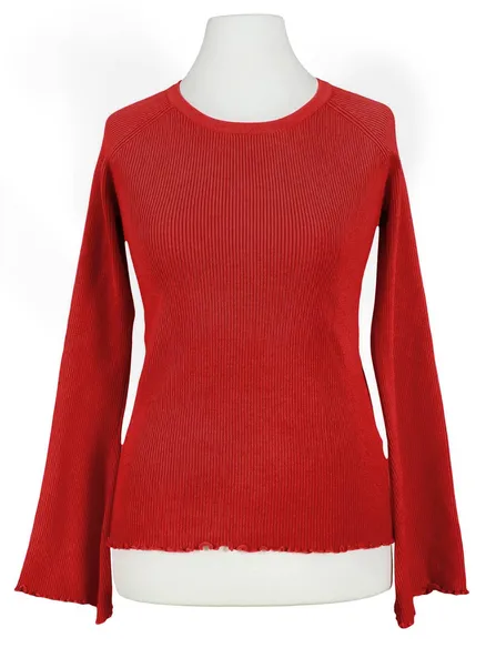 Pullover Rippstrick in rot von Made in Italy