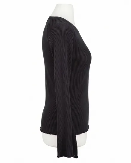 Pullover Rippstrick in schwarz von Made in Italy