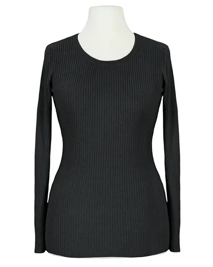 Pullover Rippstrick in schwarz von FASHION