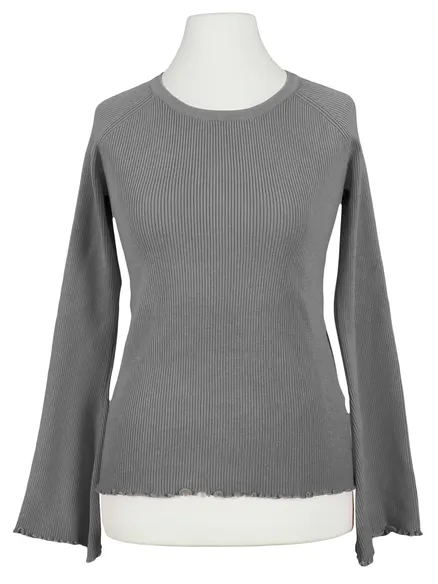 Pullover Rippstrick in grau von Made in Italy