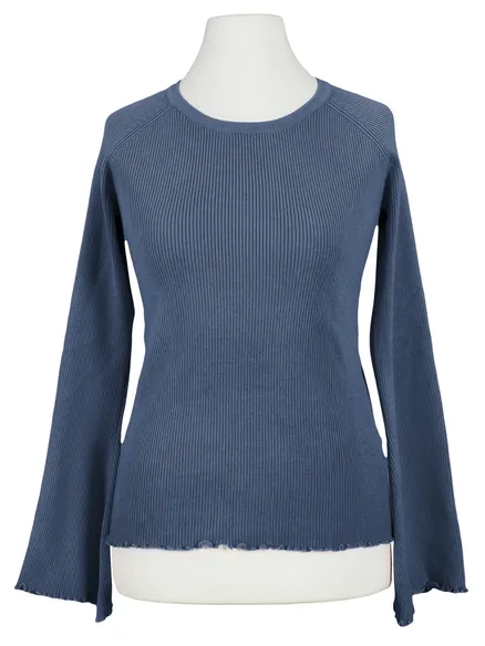Pullover Rippstrick in jeansblau von Made in Italy