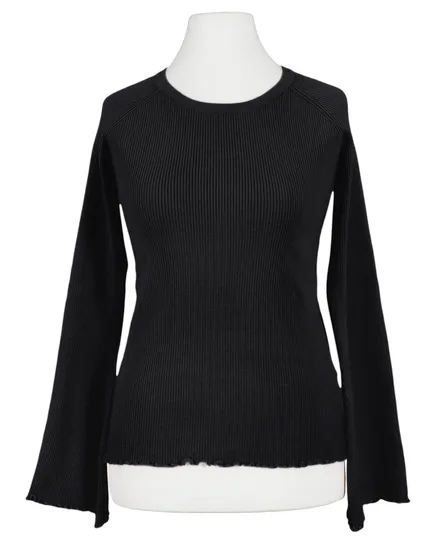 Pullover Rippstrick in schwarz von Made in Italy
