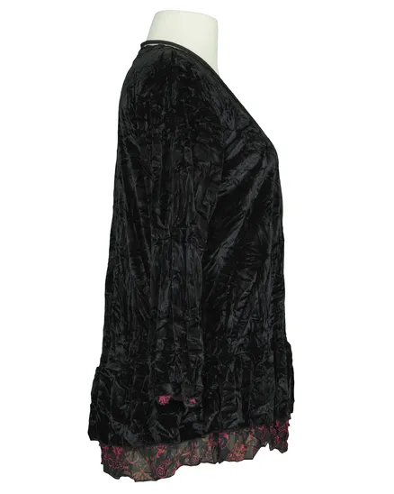 Pullover Samt mit Kette in schwarz von Zedd