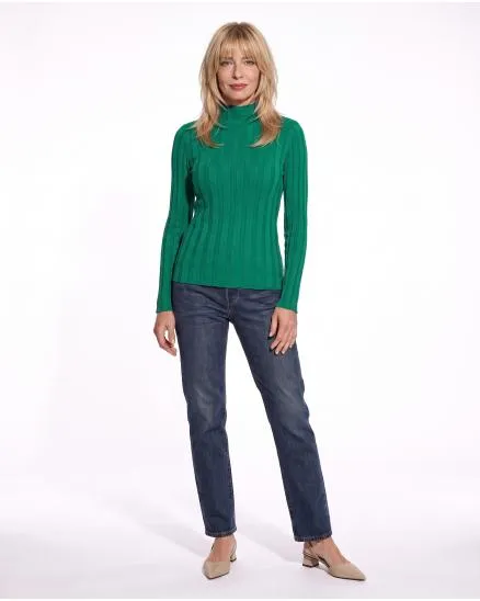 Pullover Stehkragen in smaragdgr�n von Moda Milano