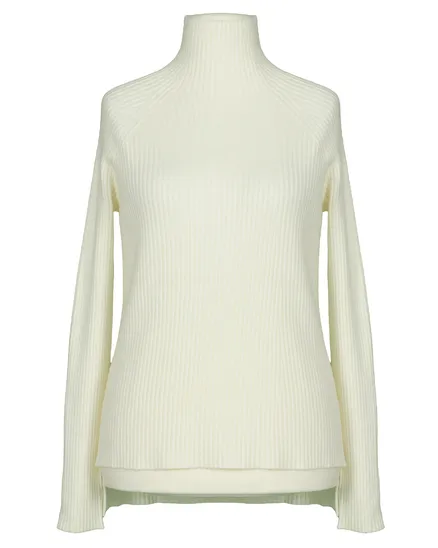 Pullover Stehkragen in wollwei� von Made in Italy