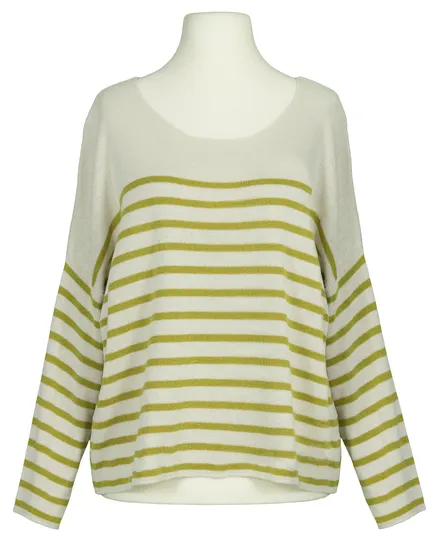 Pullover Streifen in beige von Made in Italy