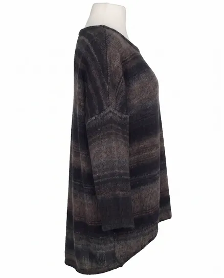 Pullover Streifenmuster in braun von Made in Italy