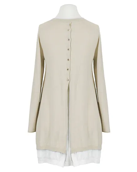Pullover Tunika Stil in beige von Spaziodonna