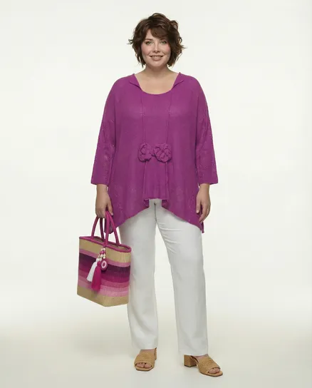 Pullover Tunika Stil in orchidee von Amandine