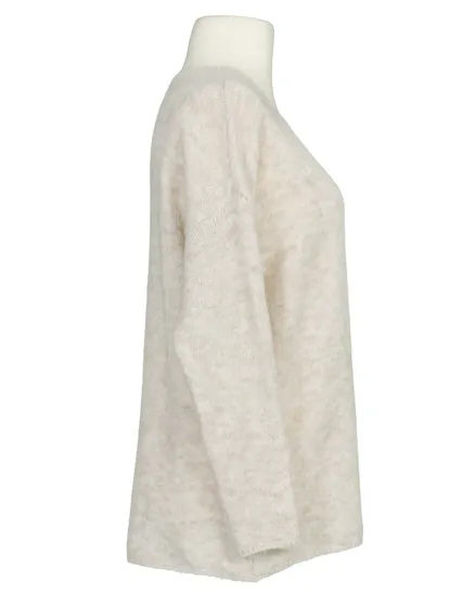 Pullover V-Ausschnitt in beige von Made in Italy