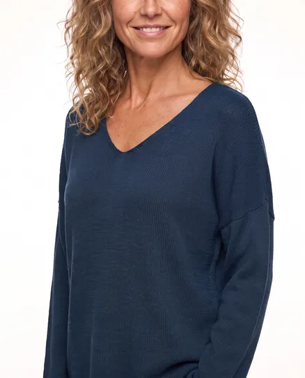 Pullover V-Ausschnitt in blau von Selected Touch