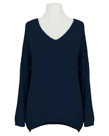 Pullover V-Ausschnitt in dunkelblau von Selected Touch