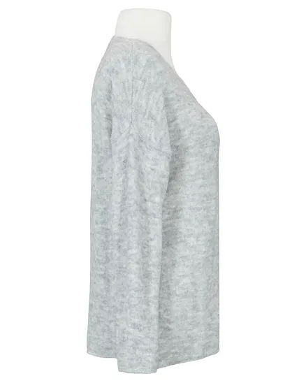 Pullover V-Ausschnitt in grau von Italia Moda