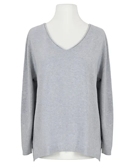 Pullover V-Ausschnitt in grau von Selected Touch