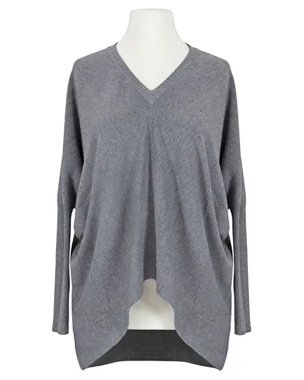 Pullover V-Ausschnitt in grau von Just Women