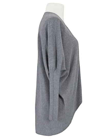 Pullover V-Ausschnitt in grau von Just Women