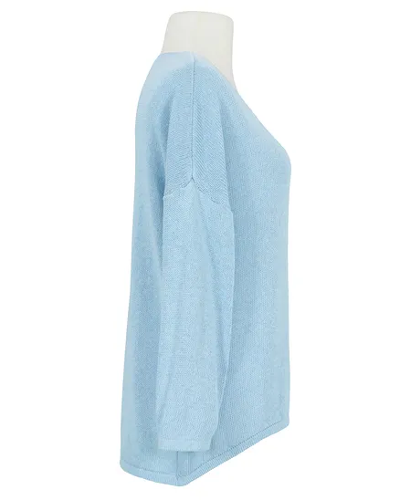 Pullover V-Ausschnitt in hellblau von Selected Touch