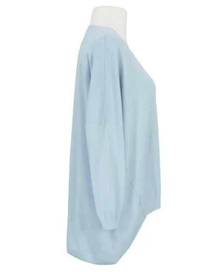 Pullover V-Ausschnitt in hellblau von Moda Italia