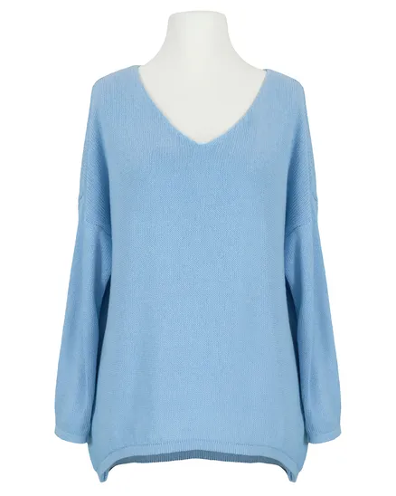 Pullover V-Ausschnitt in himmelblau von Selected Touch