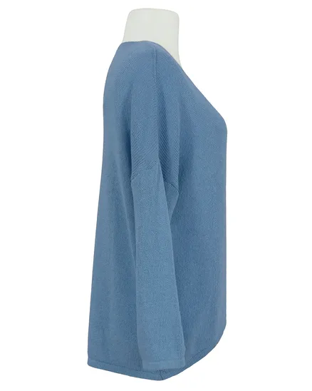 Pullover V-Ausschnitt in jeansblau von Selected Touch