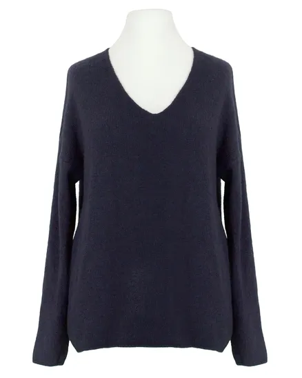 Pullover V-Ausschnitt in marine von Italia Moda