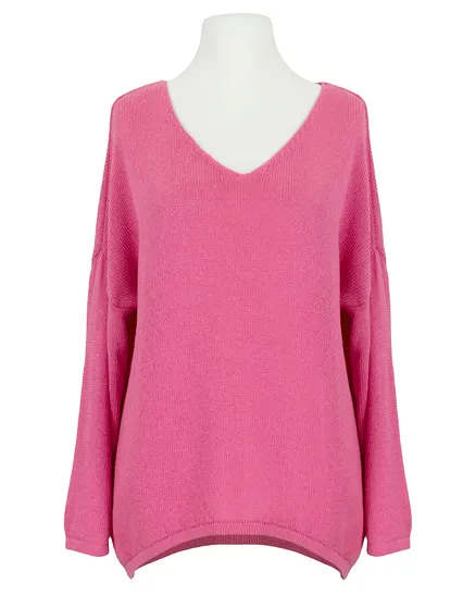 Pullover V-Ausschnitt in pink von Selected Touch