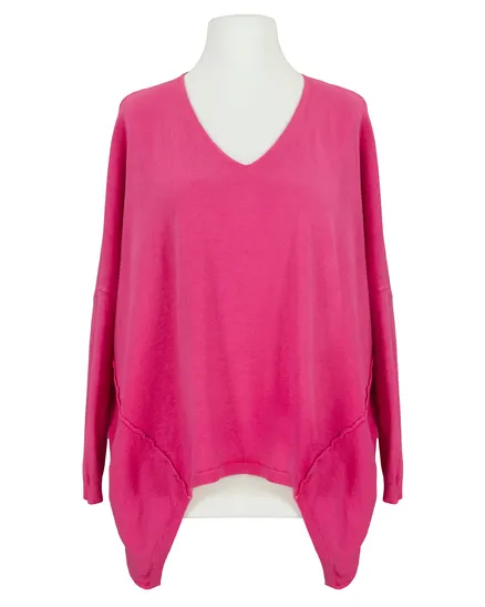 Pullover V-Ausschnitt in pink von Moda Italia