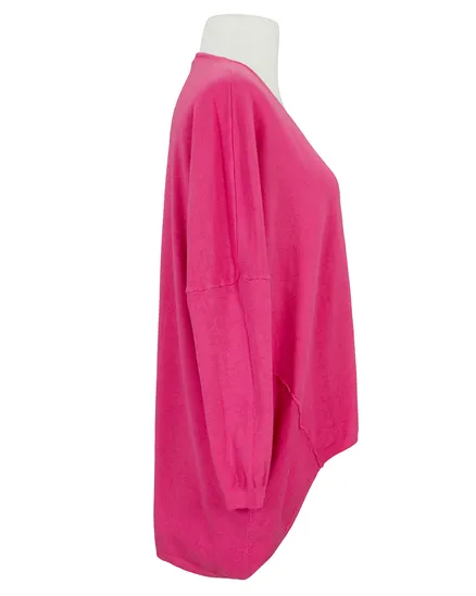 Pullover V-Ausschnitt in pink von Moda Italia
