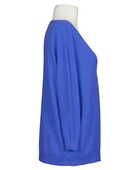 Pullover V-Ausschnitt in royalblau von Made in Italy