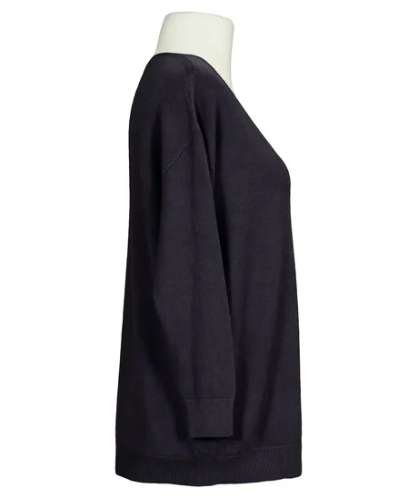 Pullover V-Ausschnitt in schwarz von Made in Italy