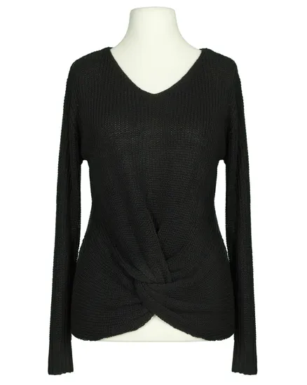 Pullover V-Ausschnitt in schwarz von Made in Italy