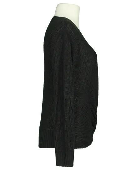 Pullover V-Ausschnitt in schwarz von Made in Italy