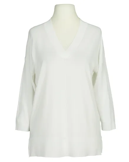 Pullover V-Ausschnitt in wei� von sevenday