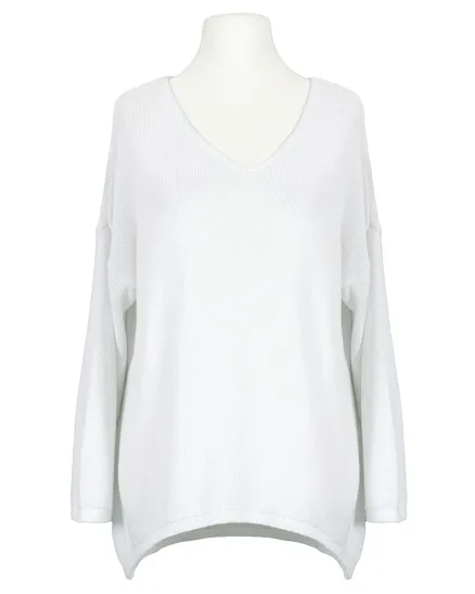 Pullover V-Ausschnitt in wei� von Selected Touch