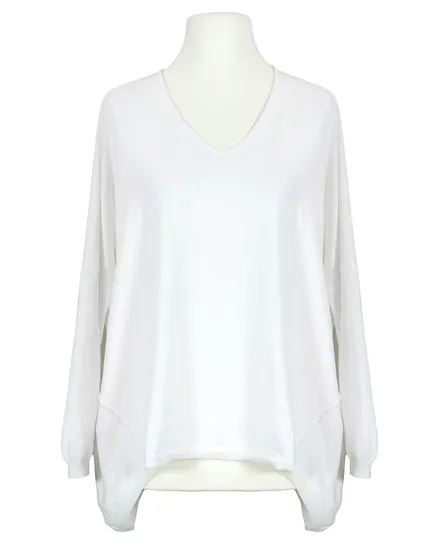 Pullover V-Ausschnitt in wei� von Moda Italia
