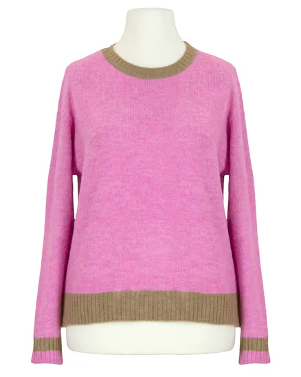 Pullover zweifarbig in pink von Made in Italy