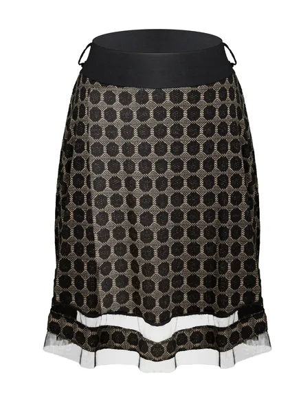 Rock in schwarz taupe von Diana