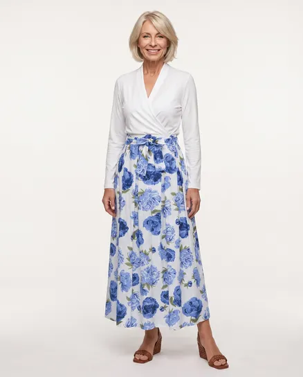 Rock Floral in blau von Made in Italy