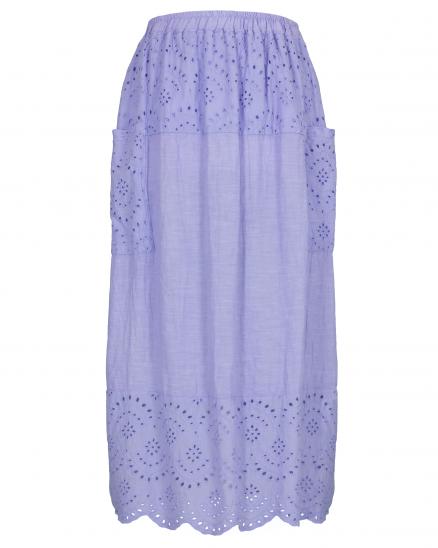 Rock mit Lochspitze in lila von Made in Italy