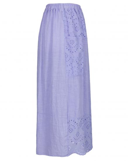 Rock mit Lochspitze in lila von Made in Italy