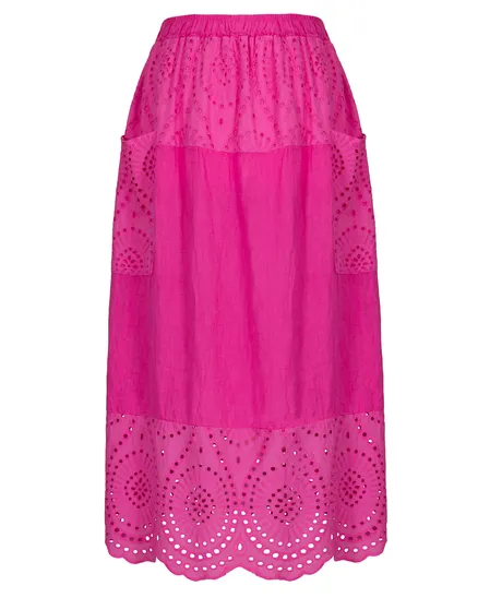 Rock mit Lochspitze in pink von Made in Italy