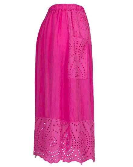 Rock mit Lochspitze in pink von Made in Italy