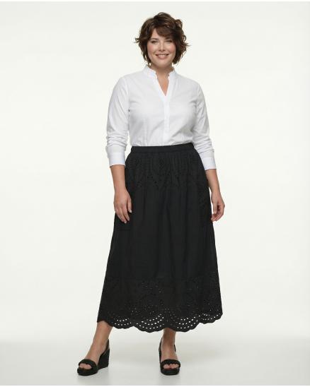 Rock mit Lochspitze in schwarz von Made in Italy