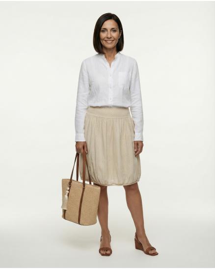 Rock mit Seide in beige von Diana