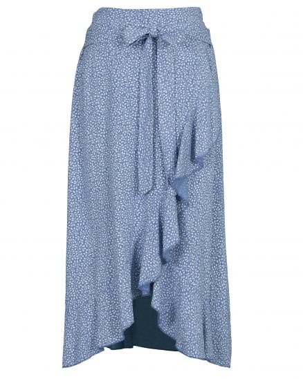 Rock mit Volant in blau von Made in Italy