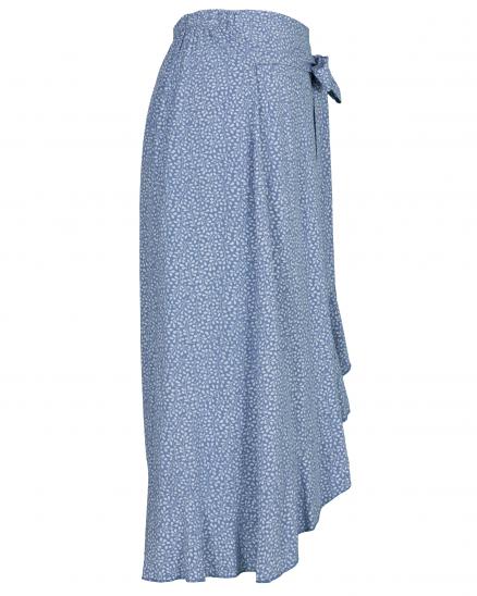 Rock mit Volant in blau von Made in Italy