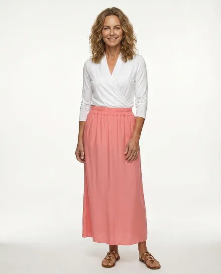 Rock Satin in koralle von Selected Touch