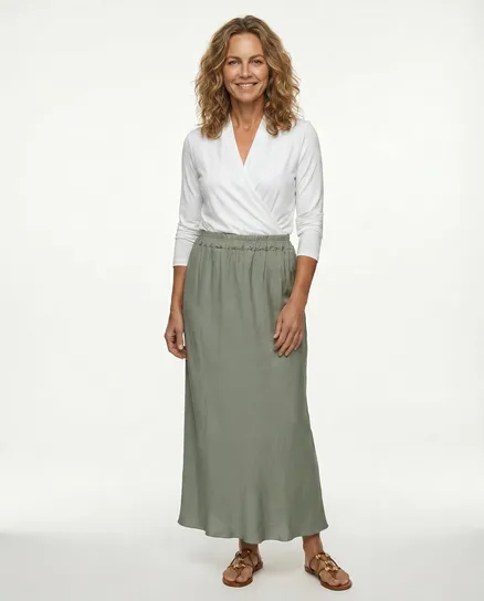 Rock Satin in salbei von Selected Touch